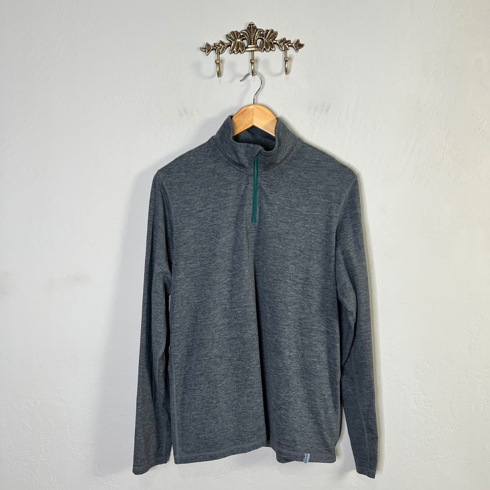 Marine Layer Pullover Weekend Sport Quarter Zip Mens Size Medium Gray Activewear